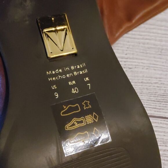 TRUTH OR DARE BY MADONNA SHOES, ERMINIDE OVER THE KNEE TAN LEATHER 9M - Picture 9 of 9